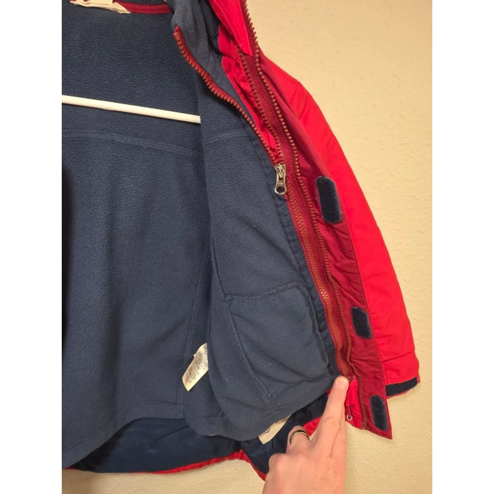 Kids Lands' End Red Winter Coat Size N 6/7)